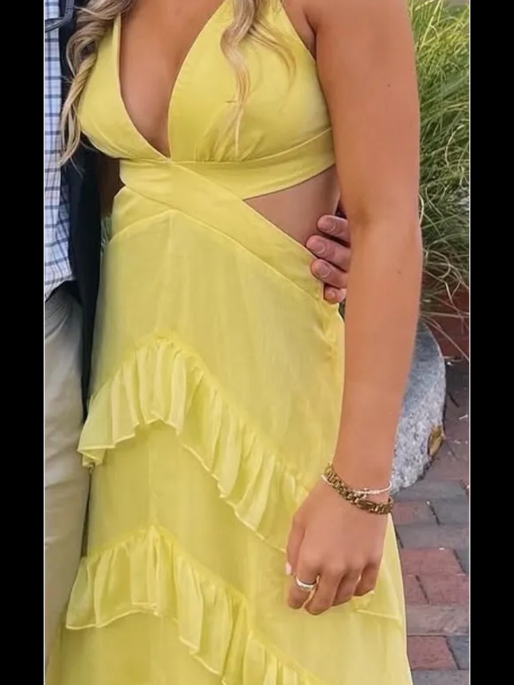 Hello Molly Yellow Ruffle Maxi Dress - Picture 3 of 3